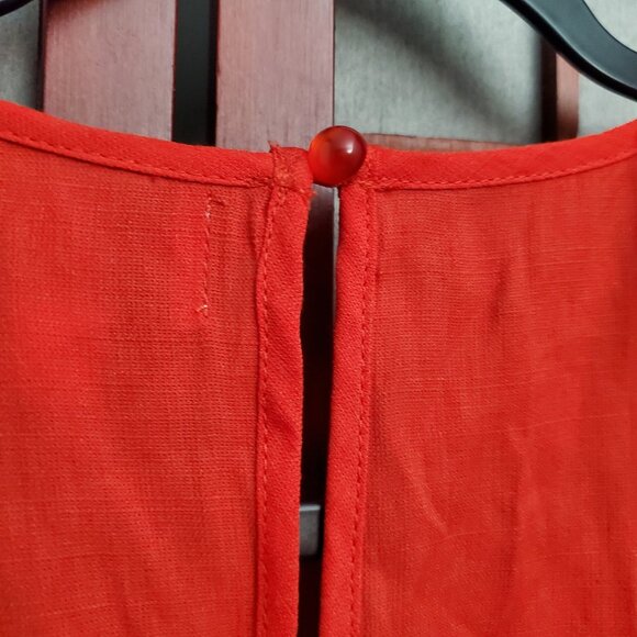 FRANCESCA’S JUN & IVY Scalloped Front Red / Orange romper - Picture 7 of 7